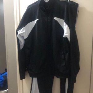 Mens two piece jogging set in black and white